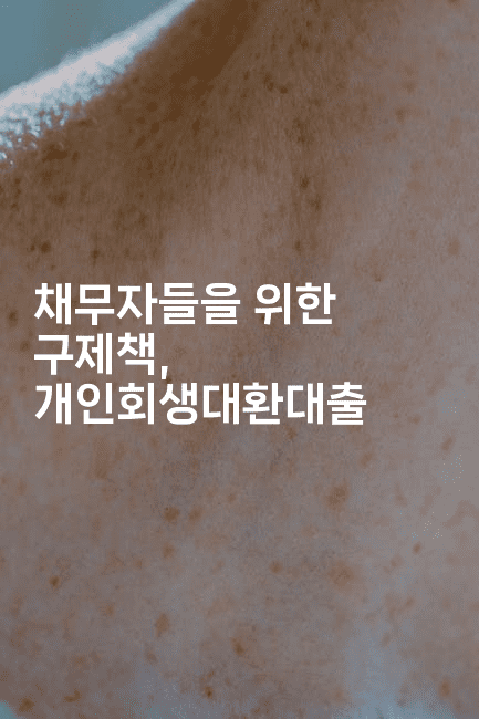 채무자들을 위한 구제책, 개인회생대환대출-인도네시아나