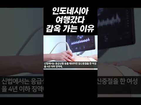 인도네시아 여행 갔다 감옥 가는 이유