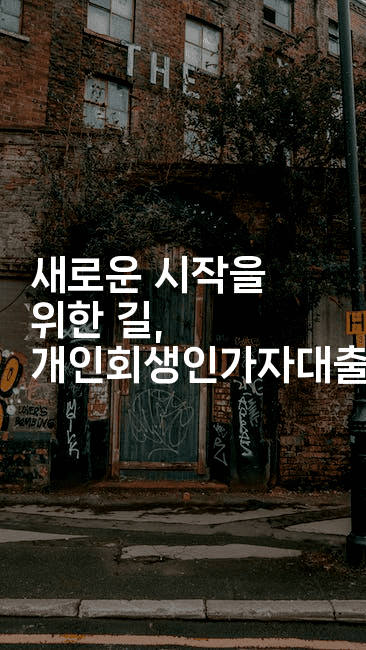 새로운 시작을 위한 길, 개인회생인가자대출-인도네시아나